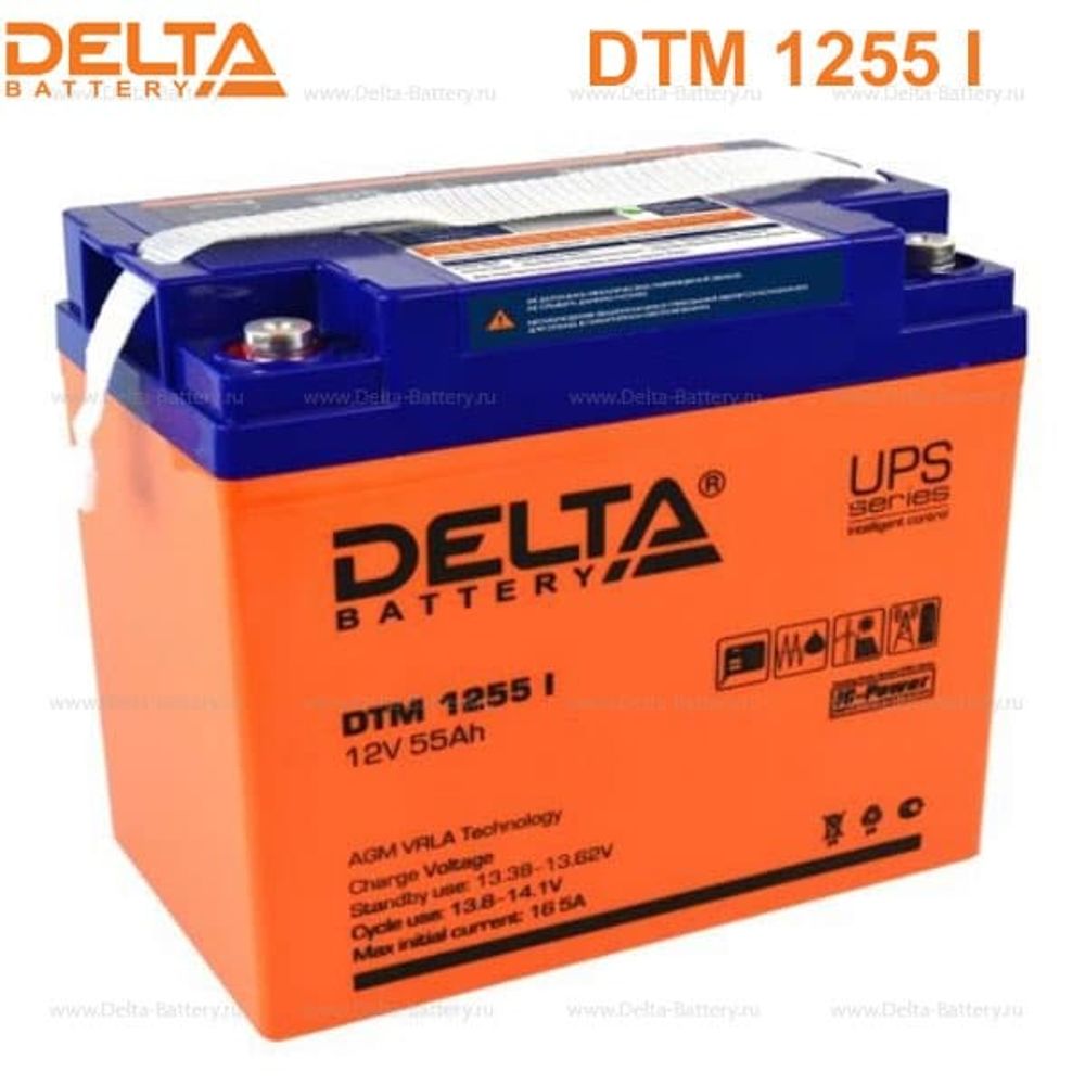 Аккумуляторная батарея Delta DTM 1255 I (12V / 55Ah)