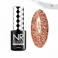 13 Гель-лак Flash Nail Republic 10мл Янтарный