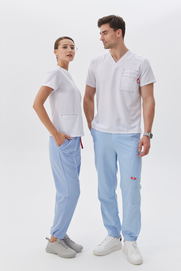 Джоггеры медицинские унисекс Кайтеки, скайблю