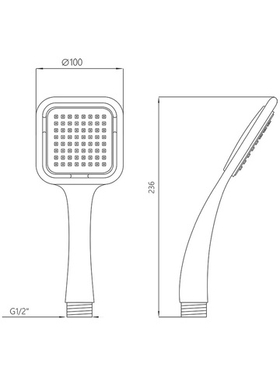 Лейка для душа Melodia della vita квадрат 1 функция MKP20544