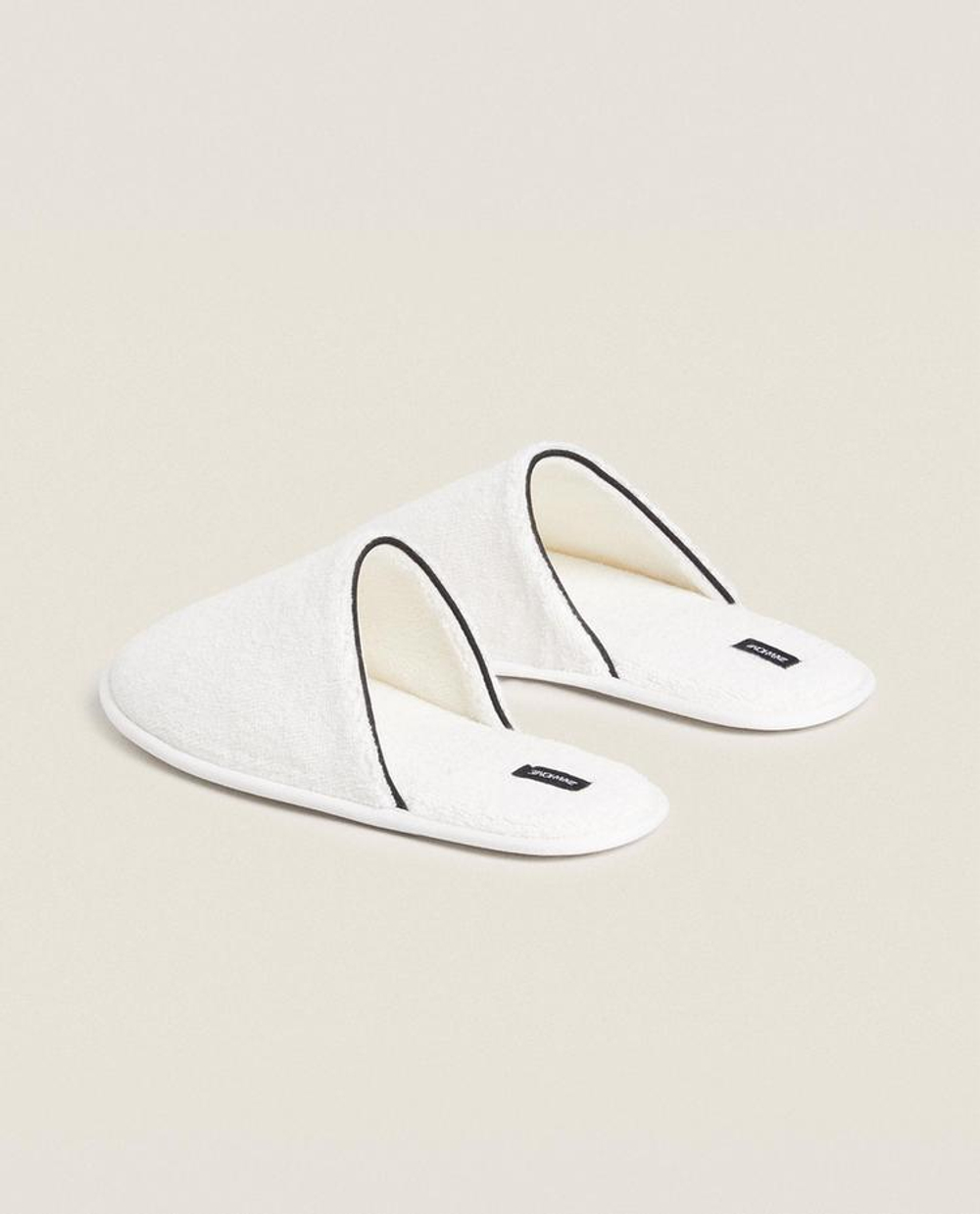 ZARA HOME ДОМАШНИЕ ТАПОЧКИ, БЕЛЫЙ