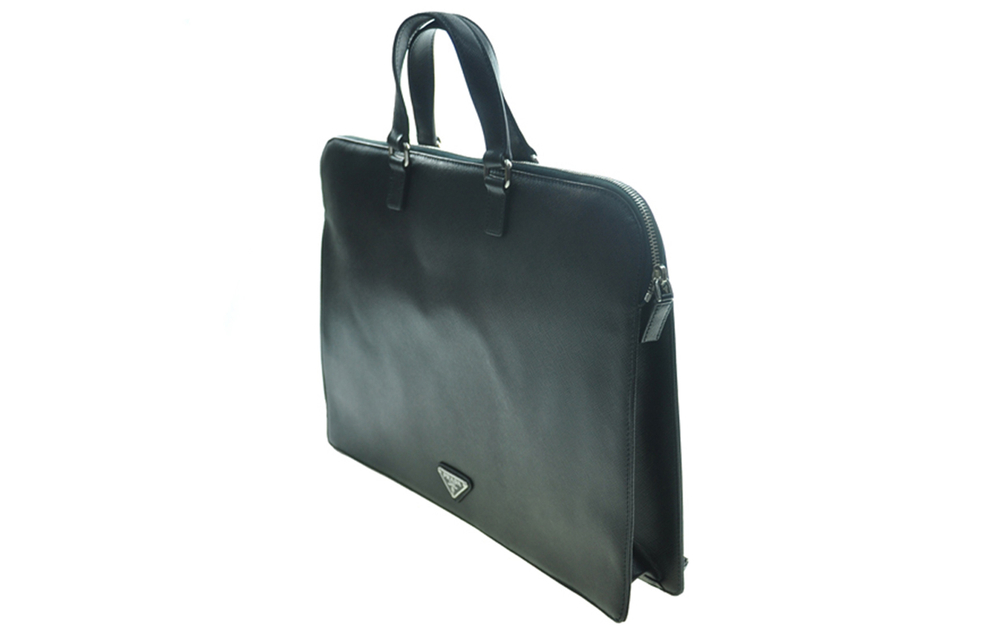 PRADA Cow Leather Shoulder Bag, Crossbody Bag, Handbag, Briefcase Women"s Black