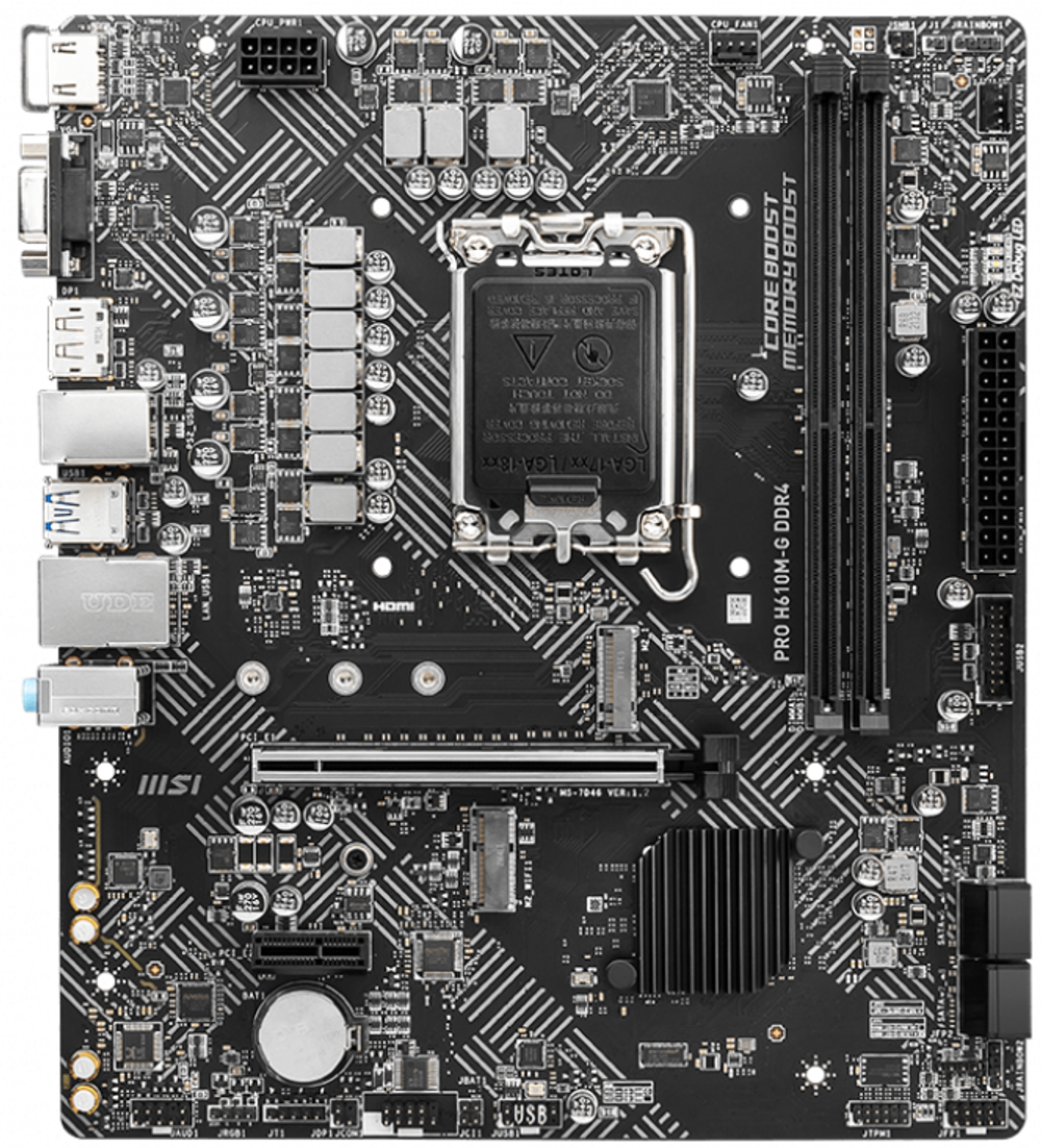 Материнская плата mATX MSI PRO H610M-G DDR4