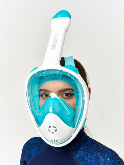 Маска полнолицевая Sargan Планета океан 2.0 белый/бирюзовый