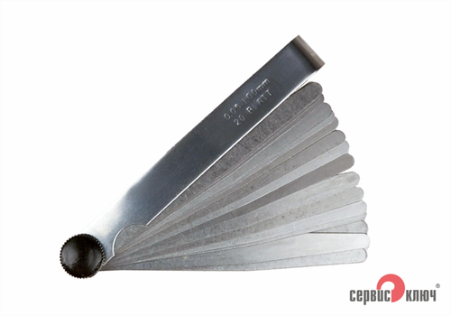 Щуп регулировки клапанов Сервис Ключ, веерный, 0,05-1,0 мм, 20 листов