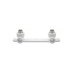 Уголок комб. нар 20х1/2'' с креплением двойной EVER® plast БЕЛЫЙ (Россия)