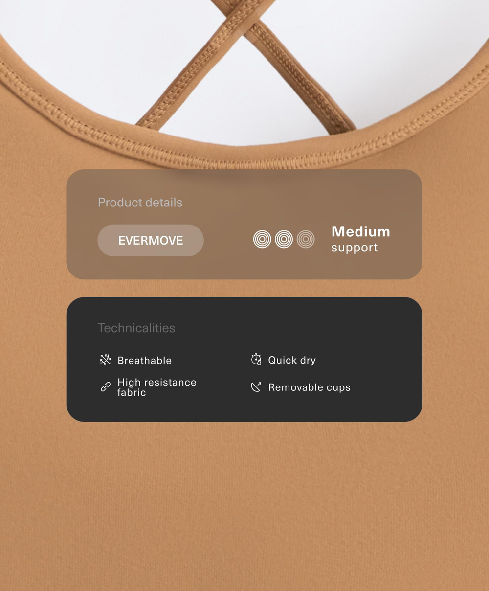 Oysho Спортивный бюстгальтер Evermove, пралине