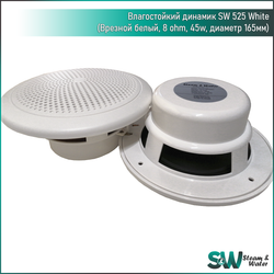 Комплект влагостойкой акустики для бани, сауны и хамама - SW 4 White ECO
