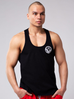 Мужская майка-борцовка из хлопка (Размер: S) (Цвет: черный)