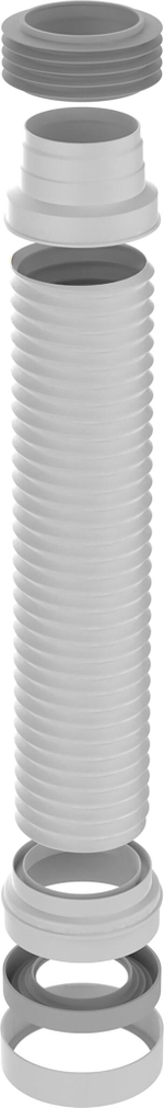 УДЛИНИТЕЛЬ ГИБКИЙ ДЛЯ УНИТАЗА АРМИРОВАННЫЙ 280-560 ММ AQUANT