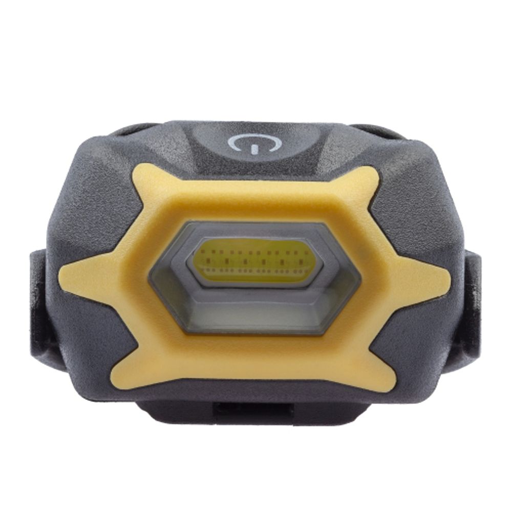 Фонарь налобный светодиодный ЭРА Рабочие Практик GB-701 на батарейках с адаптивным уголом наклона 3 режима желто-черный