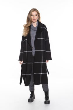 ШЕРСТЯНОЕ ЖАККАРДОВОЕ ПАЛЬТО