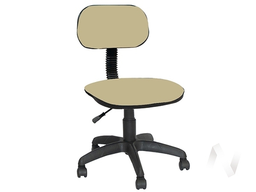 Кресло Лига (пластик черный/кожзам Атзек бежевый)