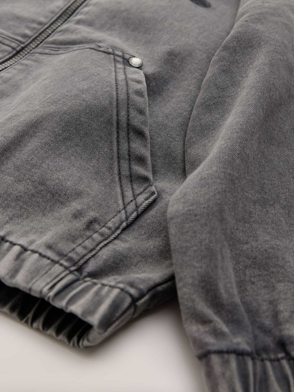 Куртка джинсовая с капюшоном для мальчика Next Q61-567, Черный