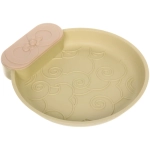 Тарелка пластиковая «SEGRETO» 22*23,5*3,5см оливковая