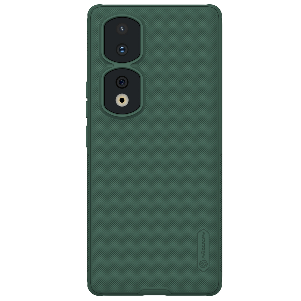 Усиленный двухкомпонентный чехол зеленого цвета (Deep Green) от Nillkin для Honor 90 Pro, серия Super Frosted Shield Pro