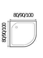 Душевая кабина RIVER NARA LIGHT XL 100/24 MT 100x100x220 10000006219 Универсальная Четверть круга