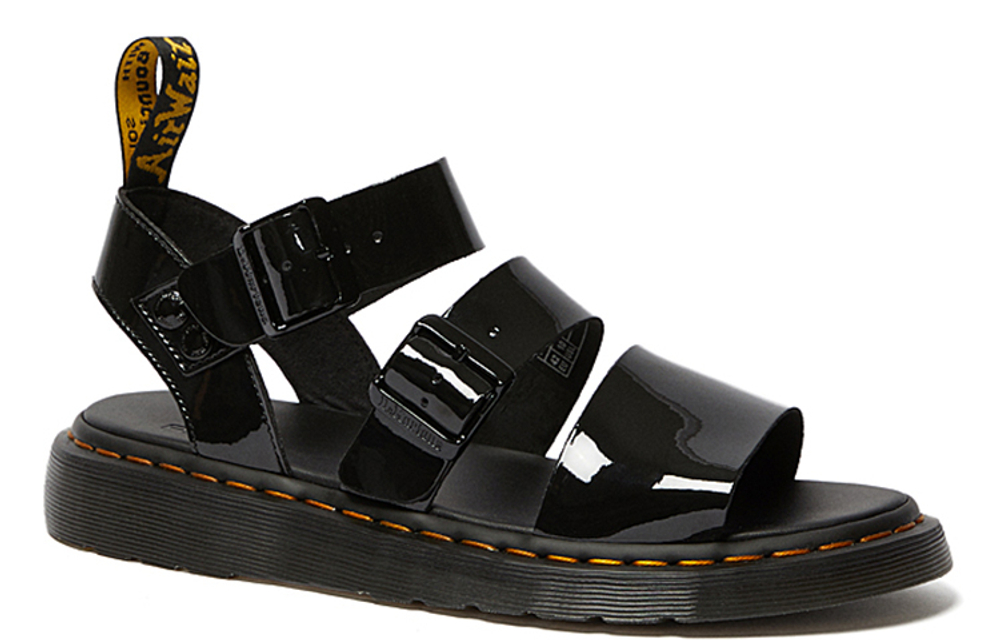 Dr.Dr. Martens Martin Gryphon Strap comfortable casual beach sandals for men and women in the same style black