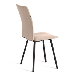Стул обеденный La Rousse флок , бежевый/черный, 7, 49х50х93