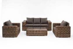 "Палермо" лаунж-зона из искусственного ротанга, цвет соломенный