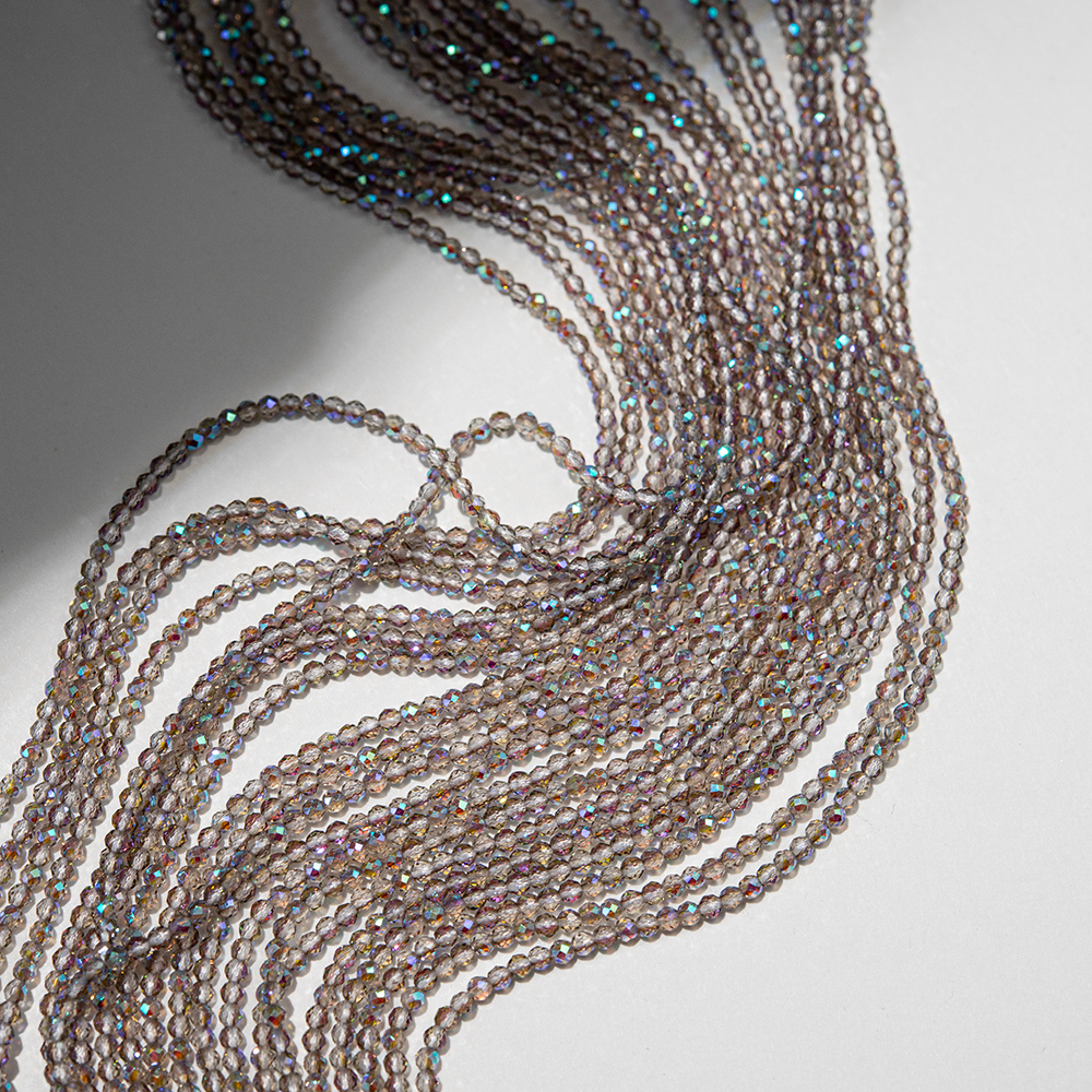 Шпинель синтетическая с эффектом иризации "Лабрадор", 2мм, шар, микроогранка