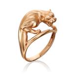 Кольцо «Пантера» из красного золота