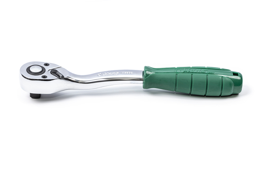 Трещотка 1/2" с быстрым сбросом и изогнутой рукояткой, 72 зуба, HANS, 4162GQ