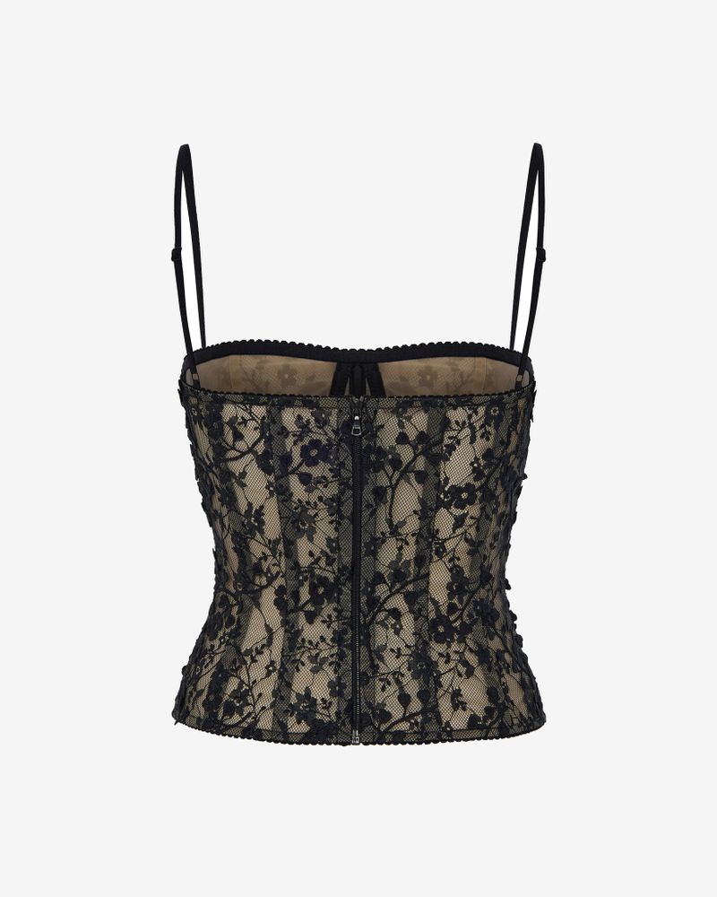 Топ корсетного типа из кружева