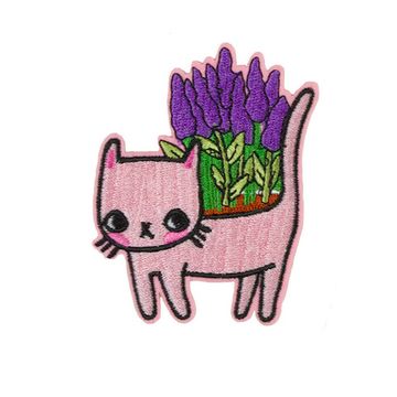 Нашивка на рюкзак и на одежду.  Plant Cat