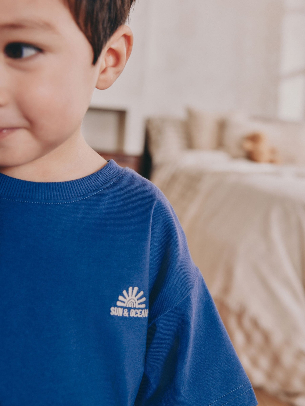 Пижама для мальчика Next AK0-016, 3 шт., Синий, Бежевый, Кирпичный