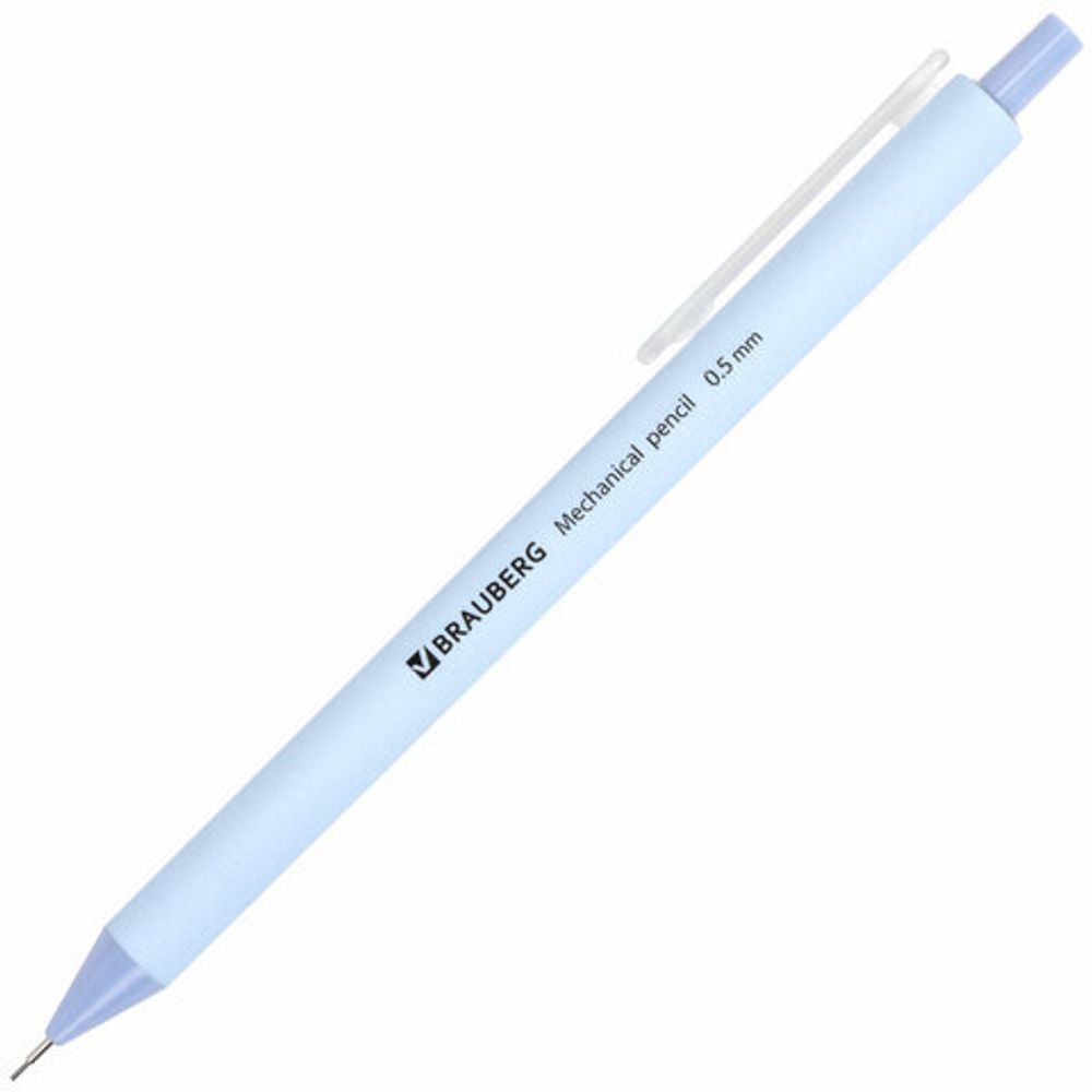 Карандаш механический 0,5 мм, BRAUBERG SOFT PASTEL, корпус soft-touch ассорти, 181957