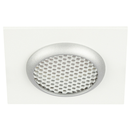 Светильник встраиваемый алюминиевый ЭРА KL110 WH/SL под лампу MR16 GU5.3 белый/серебро матовый