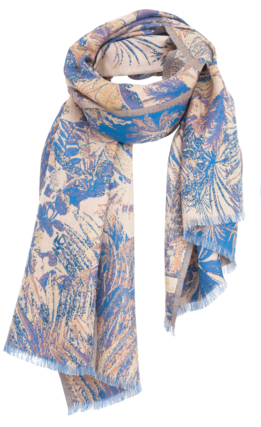 Шаль 60х190 Petrusse Borghese Blue Франция фото