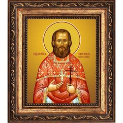 Михаил Березин священномученик пресвитер. Икона на холсте.