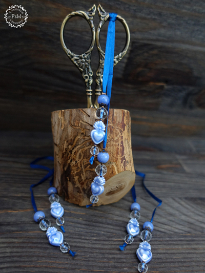 Маячок для ножниц "Шелковое сердце"