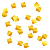 Конфетти 1 см Квадраты Золотые фольгированные ВС