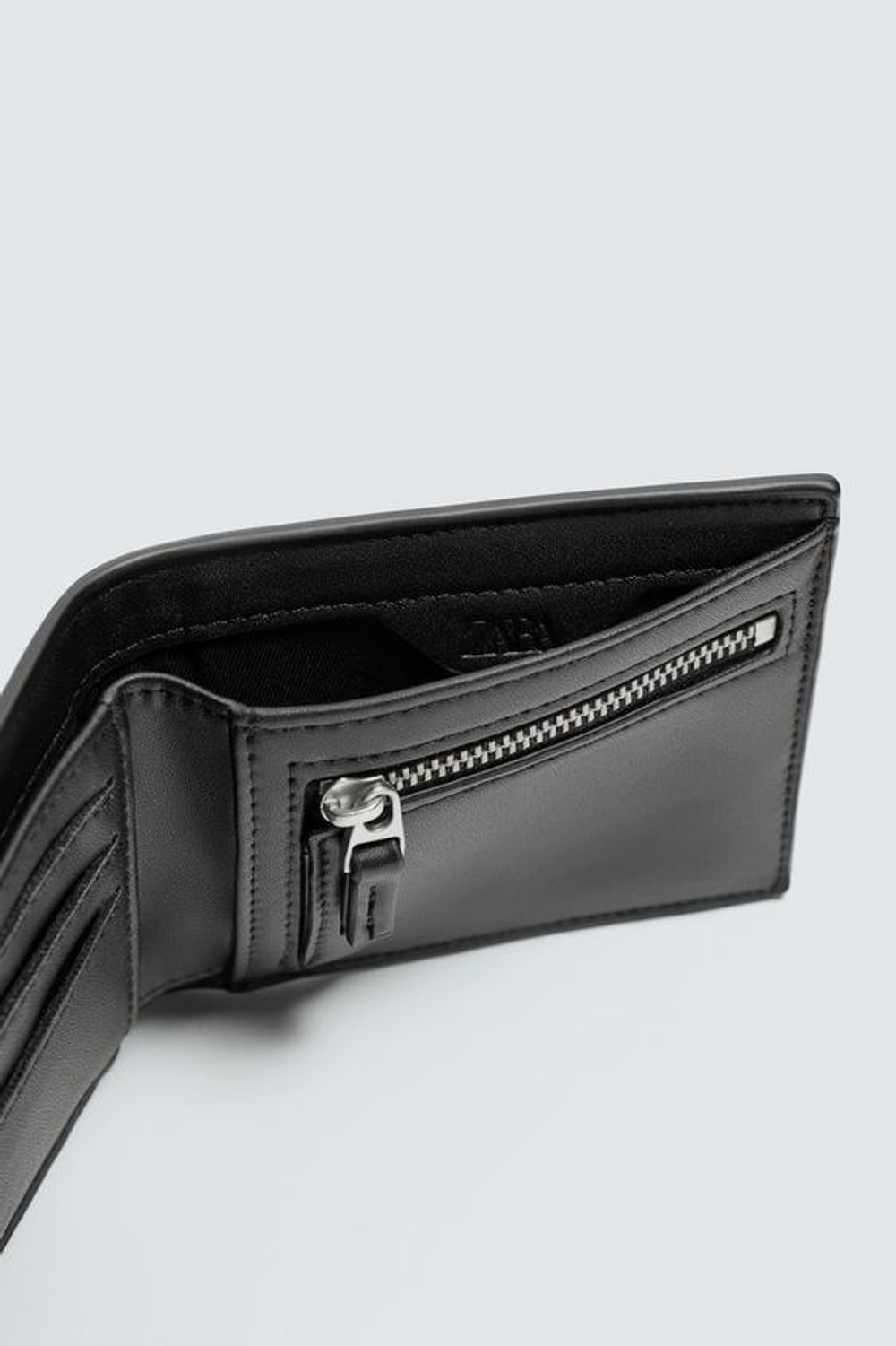 ZARA ПЛЕТЕНЫЙ КОШЕЛЕК, ЧЕРНЫЙ