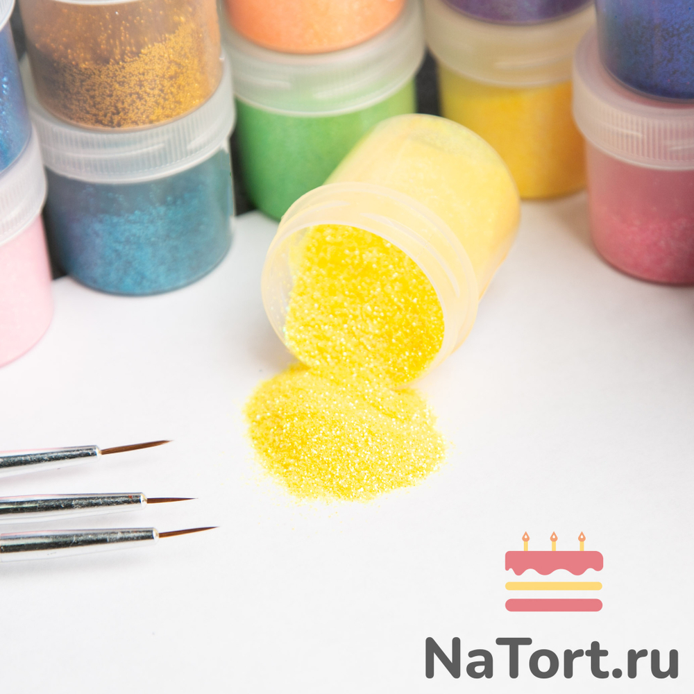 Блестки декоративные «Желтый» 10 гр