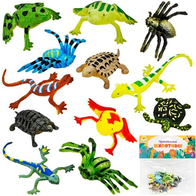 Набор животных Levatoys YSLT06-8 Обитатели террариума в пак.