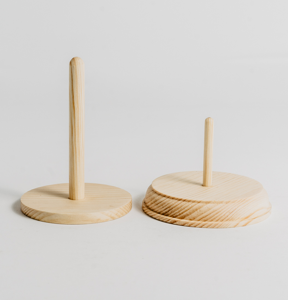 Деревянный спиннер-подставка для пряжи, для клубка из древесины кедра. KL10