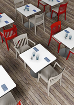 Стул пластиковый Papatya Eden-S, тортора