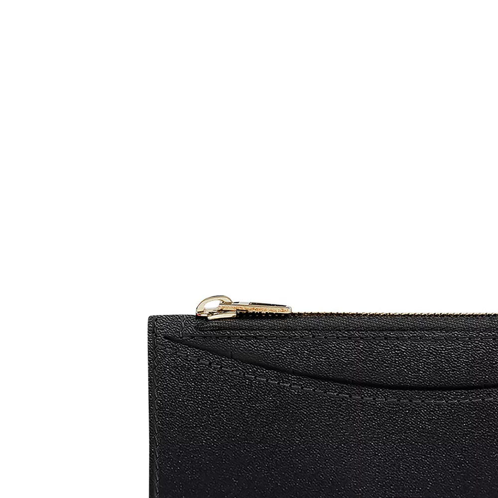 Balenciaga Hourglass Long Cow Leather Coin Pocket, Card Holder Women"s Black