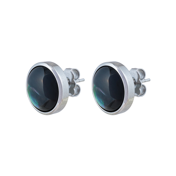Серьги-пусеты Fiore Luna Сфера SHELL AE02913-1 BW/S