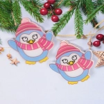 Зажимы для волос детские 2шт «БИСКВИТ», Пингвин, 5см