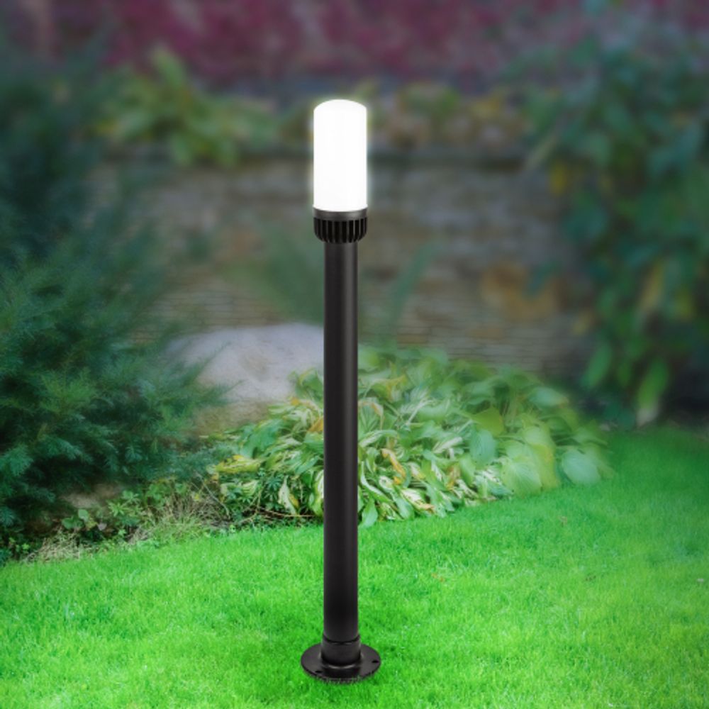 Садово-парковый светильник ЭРА НТУ 01-60-013 Поллар напольный черный IP54 Е27 max60Вт h1040мм