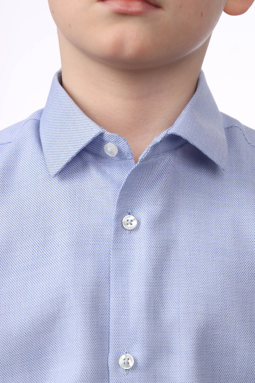 Сорочка подростковая VESTER длинный рукав, цвет синий, хлопок/пэ