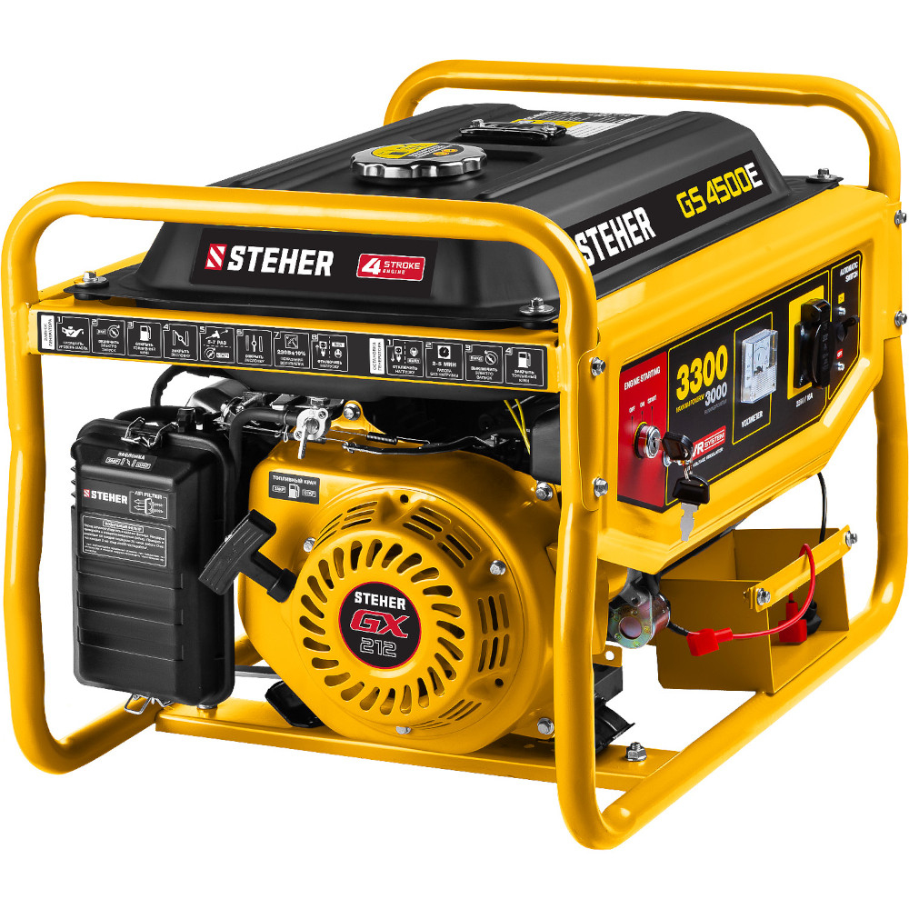 Генератор бензиновый Steher GS-4500E 3300 Вт