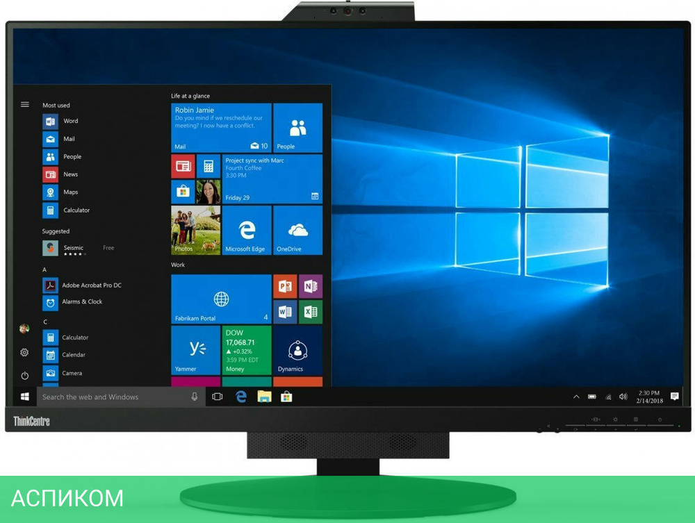 Монитор Lenovo ThinkCentre Tiny-In-One 27 черный (11JHRAT1EU)