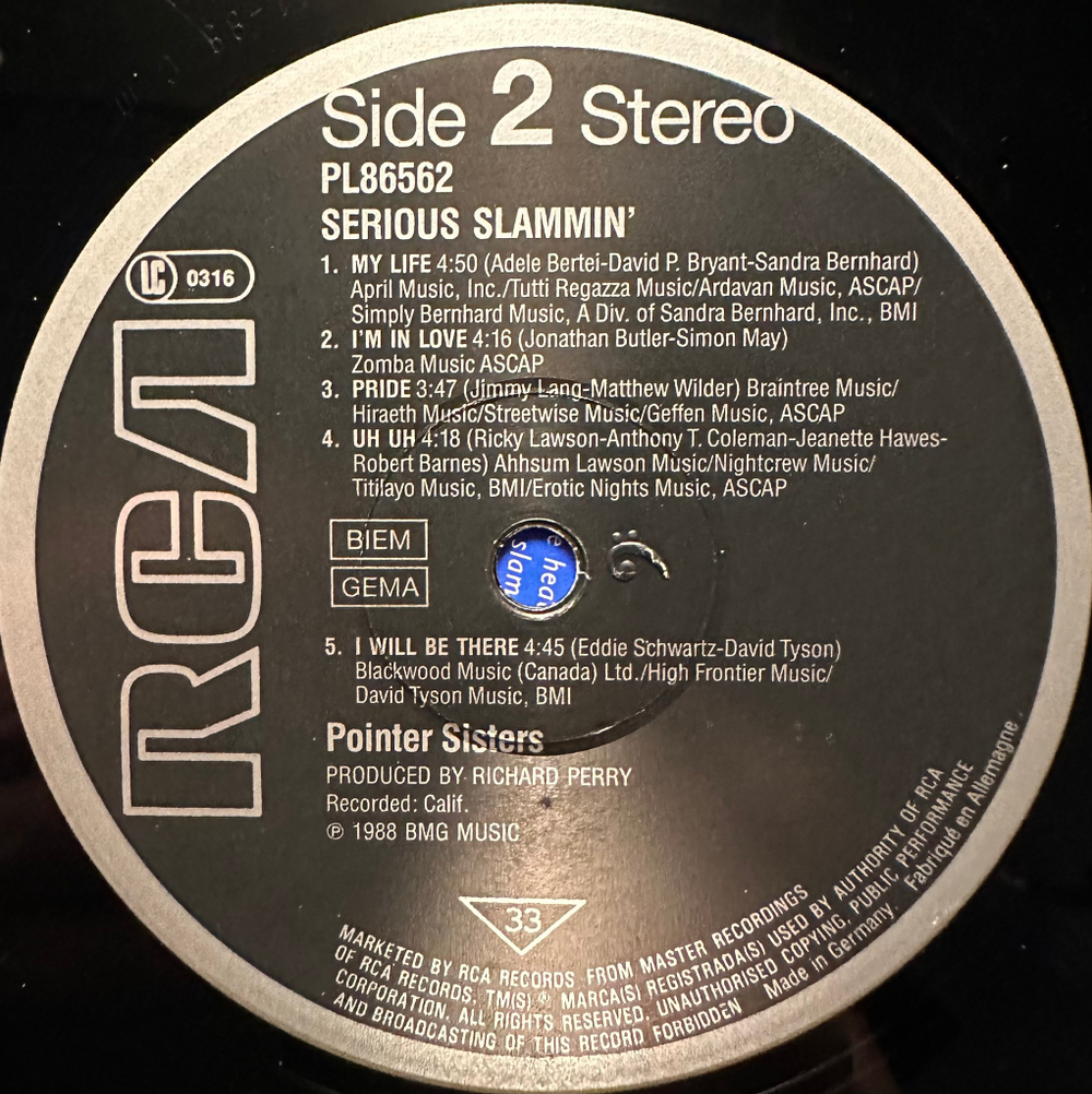 Pointer Sisters - Serious Slammin (Германия 1988г.)