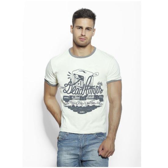 Футболка мужская бежевая с принтом Scandaloso 0503336m-EP